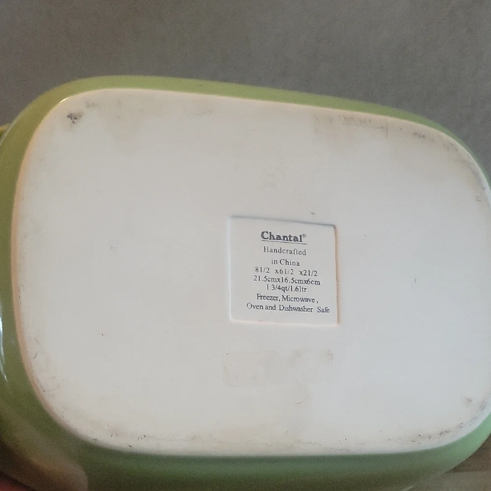Chantal Green Ceramic Baking Dish 8 1/2